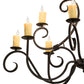 Meyda Lighting Clifton 48" 10-Light Oil Rubbed Bronze Island Chandelier With Ivory Faux Candlelight