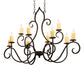Meyda Lighting Clifton 48" 10-Light Oil Rubbed Bronze Island Chandelier With Ivory Faux Candlelight