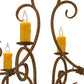Meyda Lighting Clifton 48" 10-Light Organic Rust Chandelier With Amber Faux Candlelight