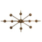 Meyda Lighting Clifton 48" 10-Light Organic Rust Chandelier With Amber Faux Candlelight