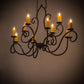 Meyda Lighting Clifton 48" 10-Light Timeless Bronze Island Chandelier With Ivory Faux Candlelight