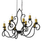 Meyda Lighting Clifton 48" 10-Light Timeless Bronze Island Chandelier With Ivory Faux Candlelight