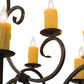 Meyda Lighting Clifton 48" 10-Light Timeless Bronze Island Chandelier With Ivory Faux Candlelight
