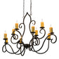 Meyda Lighting Clifton 48" 10-Light Timeless Bronze Island Chandelier With Ivory Faux Candlelight