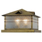 Meyda Lighting Clinton 20" 2-Light Antique Brass Arrowhead Outdoor Pier Mount Light With Clear Granite Shade Glass