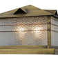 Meyda Lighting Clinton 20" 2-Light Antique Brass Arrowhead Outdoor Pier Mount Light With Clear Granite Shade Glass