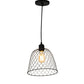 Meyda Lighting Cloche 10" Solar Black Pendant Light
