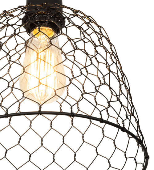 Meyda Lighting Cloche 10" Solar Black Pendant Light