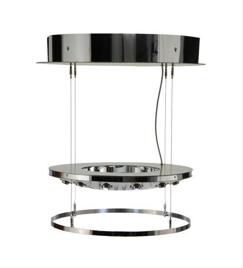 Meyda Lighting Close Encounters 26" 12-Light LED Silver Pendant Light