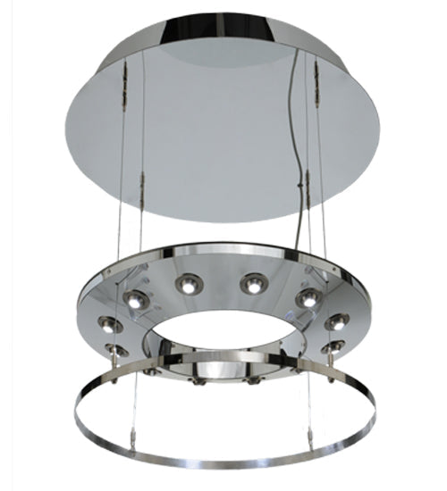 Meyda Lighting Close Encounters 26" 12-Light LED Silver Pendant Light