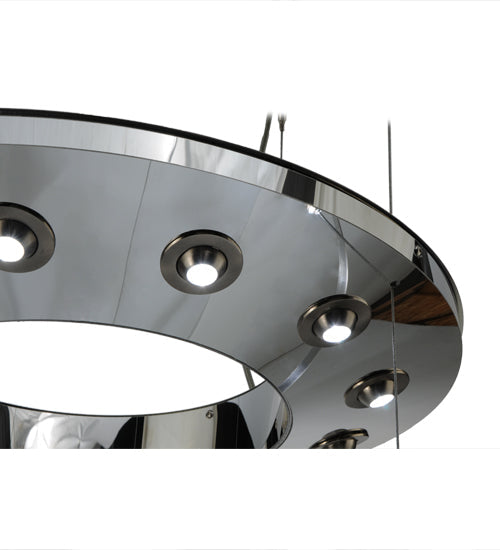 Meyda Lighting Close Encounters 26" 12-Light LED Silver Pendant Light