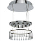 Meyda Lighting Close Encounters 26" 12-Light Polished Aluminum Pendant Light With Crystal