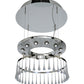 Meyda Lighting Close Encounters 26" 12-Light Polished Aluminum Pendant Light With Crystal