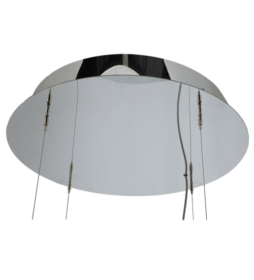 Meyda Lighting Close Encounters 26" 12-Light Polished Aluminum Pendant Light With Crystal
