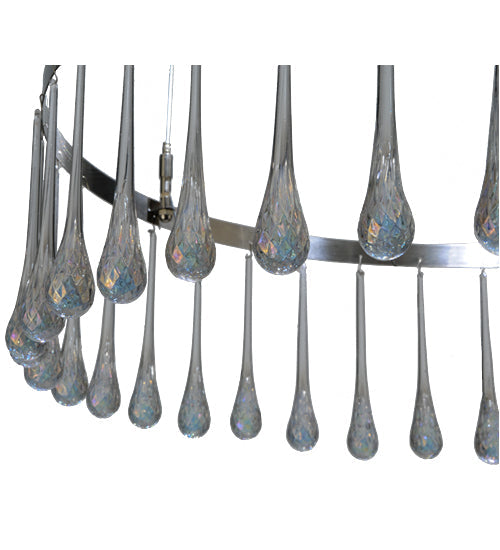 Meyda Lighting Close Encounters 26" 12-Light Polished Aluminum Pendant Light With Crystal