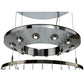 Meyda Lighting Close Encounters 26" 12-Light Polished Aluminum Pendant Light With Crystal