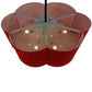 Meyda Lighting Cloud 48" 6-Light Textured Black Pendant Light With Red Textrene Shade