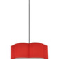 Meyda Lighting Cloud 48" 6-Light Textured Black Pendant Light With Red Textrene Shade