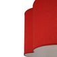 Meyda Lighting Cloud 48" 6-Light Textured Black Pendant Light With Red Textrene Shade