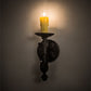 Meyda Lighting Clovis 5" Golden Bronze Wall Sconce With Ivory Faux Candlelight