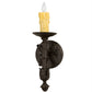 Meyda Lighting Clovis 5" Golden Bronze Wall Sconce With Ivory Faux Candlelight