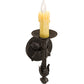 Meyda Lighting Clovis 5" Golden Bronze Wall Sconce With Ivory Faux Candlelight