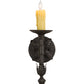 Meyda Lighting Clovis 5" Golden Bronze Wall Sconce With Ivory Faux Candlelight