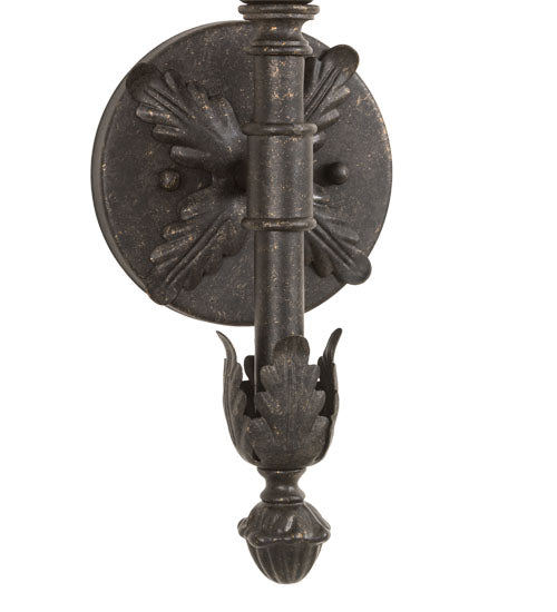 Meyda Lighting Clovis 5" Golden Bronze Wall Sconce With Ivory Faux Candlelight