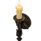 Meyda Lighting Clovis 5" Oil Rubbed Bronze Wall Sconce With Ivory Faux Candlelight