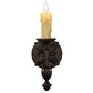 Meyda Lighting Clovis 5" Oil Rubbed Bronze Wall Sconce With Ivory Faux Candlelight