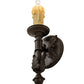 Meyda Lighting Clovis 5" Oil Rubbed Bronze Wall Sconce With Ivory Faux Candlelight