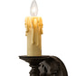 Meyda Lighting Clovis 5" Oil Rubbed Bronze Wall Sconce With Ivory Faux Candlelight