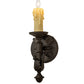 Meyda Lighting Clovis 5" Oil Rubbed Bronze Wall Sconce With Ivory Faux Candlelight