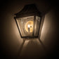 Meyda Lighting Coach 13" Craftsman Verdigris Darien Wall Sconce With Clear Shade Glass