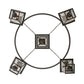 Meyda Lighting Coach 68" 15-Light Black Chandelier With Clear Seeded Shade Glass