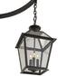 Meyda Lighting Coach 68" 15-Light Black Chandelier With Clear Seeded Shade Glass