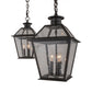 Meyda Lighting Coach 68" 15-Light Black Chandelier With Clear Seeded Shade Glass