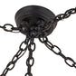 Meyda Lighting Coach 68" 15-Light Black Chandelier With Clear Seeded Shade Glass