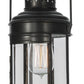 Meyda Lighting Coachman 6" Craftsman Brown Hanging Wall Sconce With Clear Shade Glass
