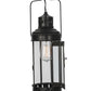 Meyda Lighting Coachman 6" Craftsman Brown Hanging Wall Sconce With Clear Shade Glass