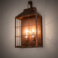 Meyda Lighting Coachman 9" 2-Light Vintage Copper Avignon Lantern Hanging Wall Sconce