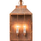 Meyda Lighting Coachman 9" 2-Light Vintage Copper Avignon Lantern Hanging Wall Sconce