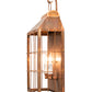 Meyda Lighting Coachman 9" 2-Light Vintage Copper Avignon Lantern Hanging Wall Sconce