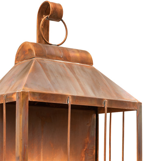 Meyda Lighting Coachman 9" 2-Light Vintage Copper Avignon Lantern Hanging Wall Sconce