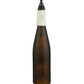 Meyda Lighting Coastal Collection 5" Black Anchor Mini Pendant Light With Amber Wine Bottle Shade Glass