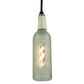 Meyda Lighting Coastal Collection 5" Black Lighthouse Mini Pendant Light With Clear Wine Bottle Shade Glass
