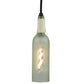 Meyda Lighting Coastal Collection 5" Black Lighthouse Mini Pendant Light With Clear Wine Bottle Shade Glass