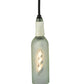 Meyda Lighting Coastal Collection 5" Black Lighthouse Mini Pendant Light With Clear Wine Bottle Shade Glass