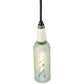 Meyda Lighting Coastal Collection 5" Black Lighthouse Mini Pendant Light With Clear Wine Bottle Shade Glass