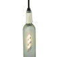 Meyda Lighting Coastal Collection 5" Black Lighthouse Mini Pendant Light With Clear Wine Bottle Shade Glass